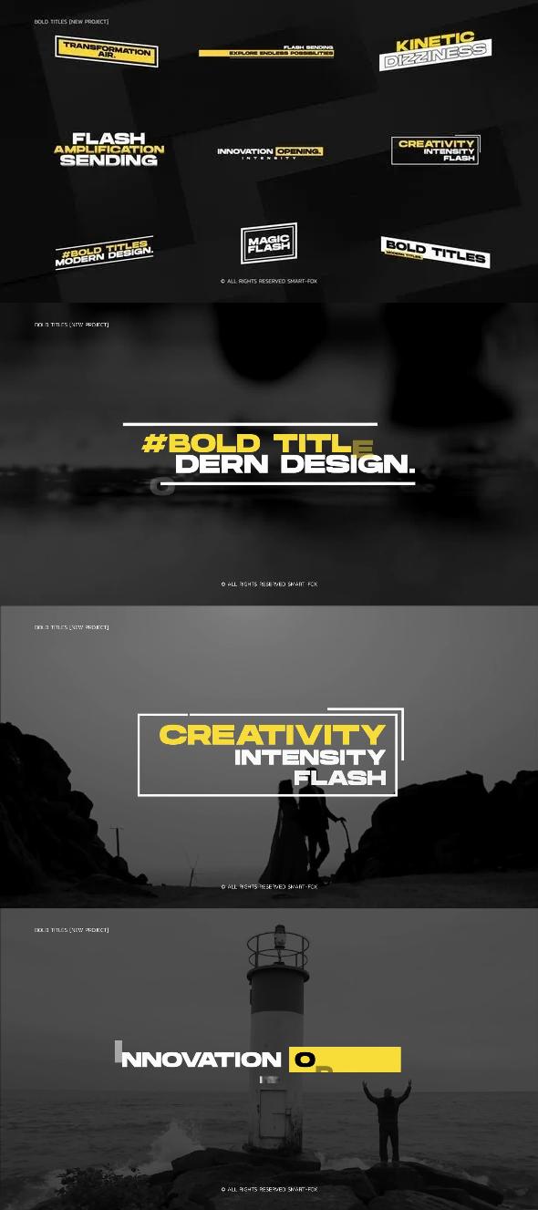 Bold Titles // After Effects 52142491 Videohive