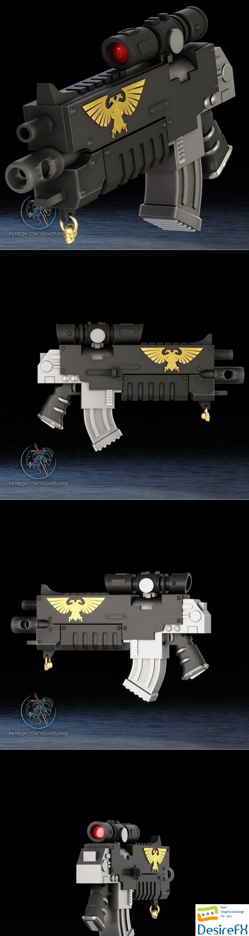 Bolter Rifle Space Marine 3D Print