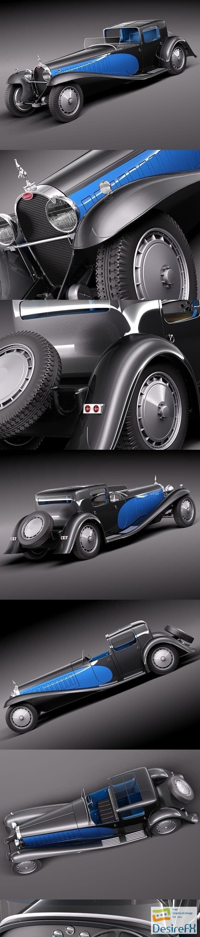 Bugatti Type 41 Napoleon 3D Model