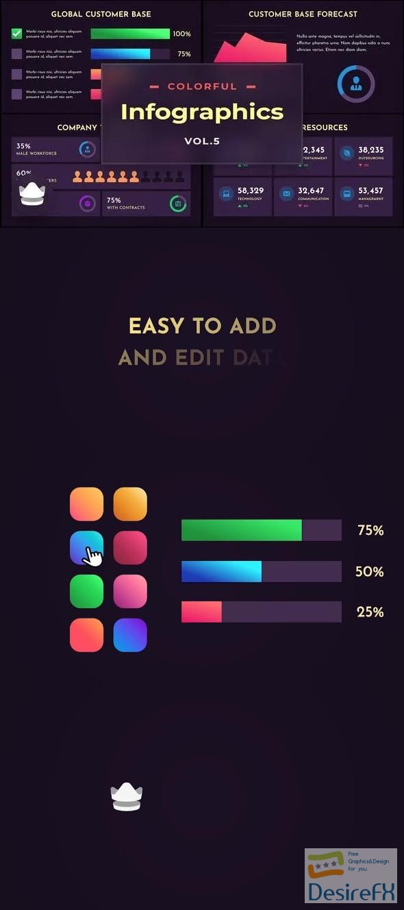 Colorful Infographics Vol.5 - After-Effects Template 52127305 Videohive