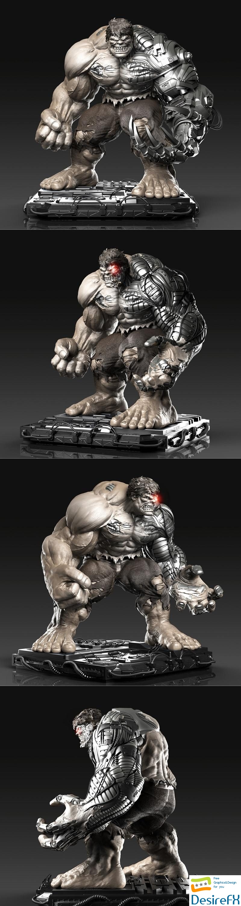 Cyborg Hulk 3D Print