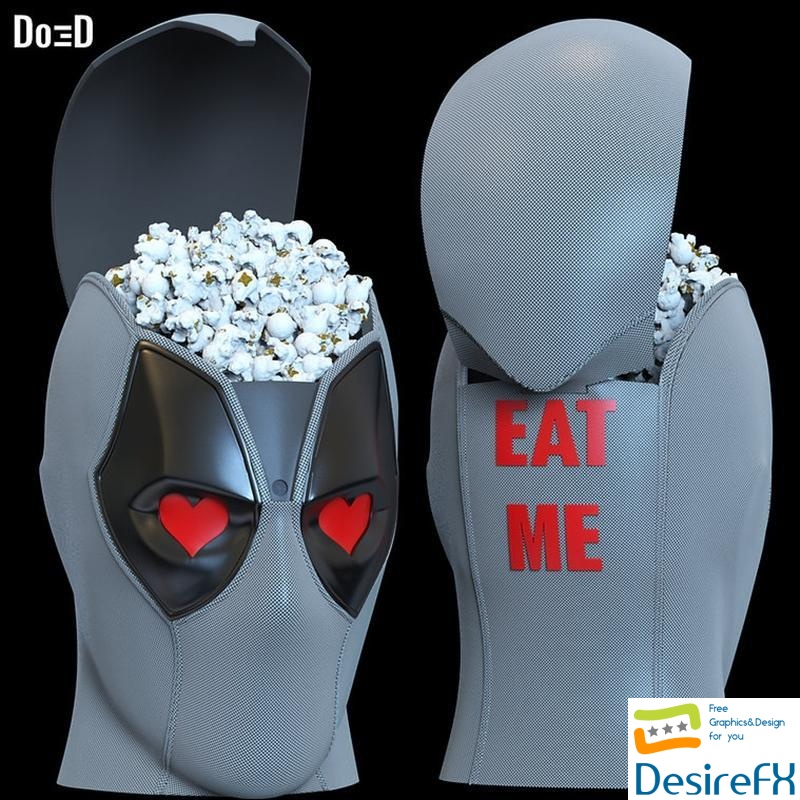 Deadpool Popcorn Bucket 3D Print