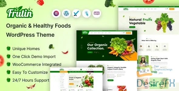 Frutin - Organic & Healthy Food WordPress Theme 51552529 Themeforest