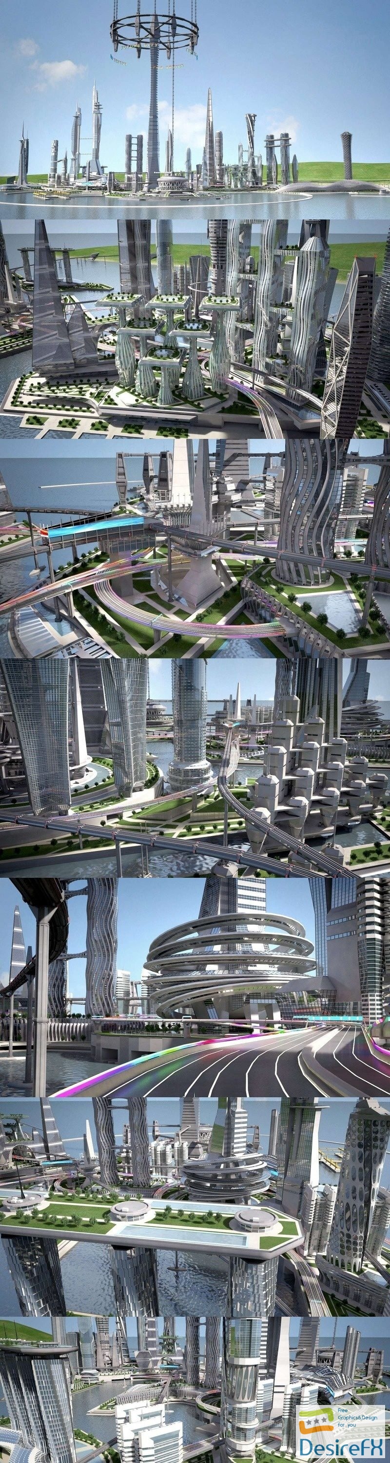 Future City On Earth V1 3D Model