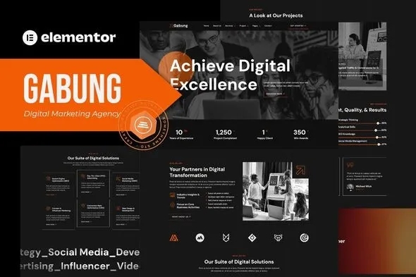 Gabung - Digital Marketing Agency Elementor Template Kit 52052647