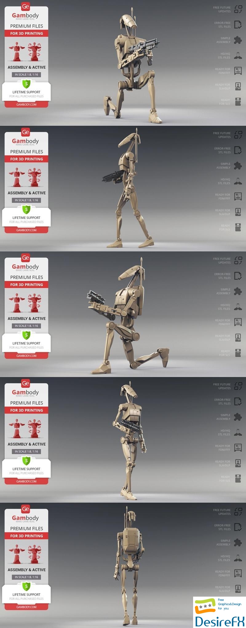 Gambody - B1 Battle Droid 3D Print