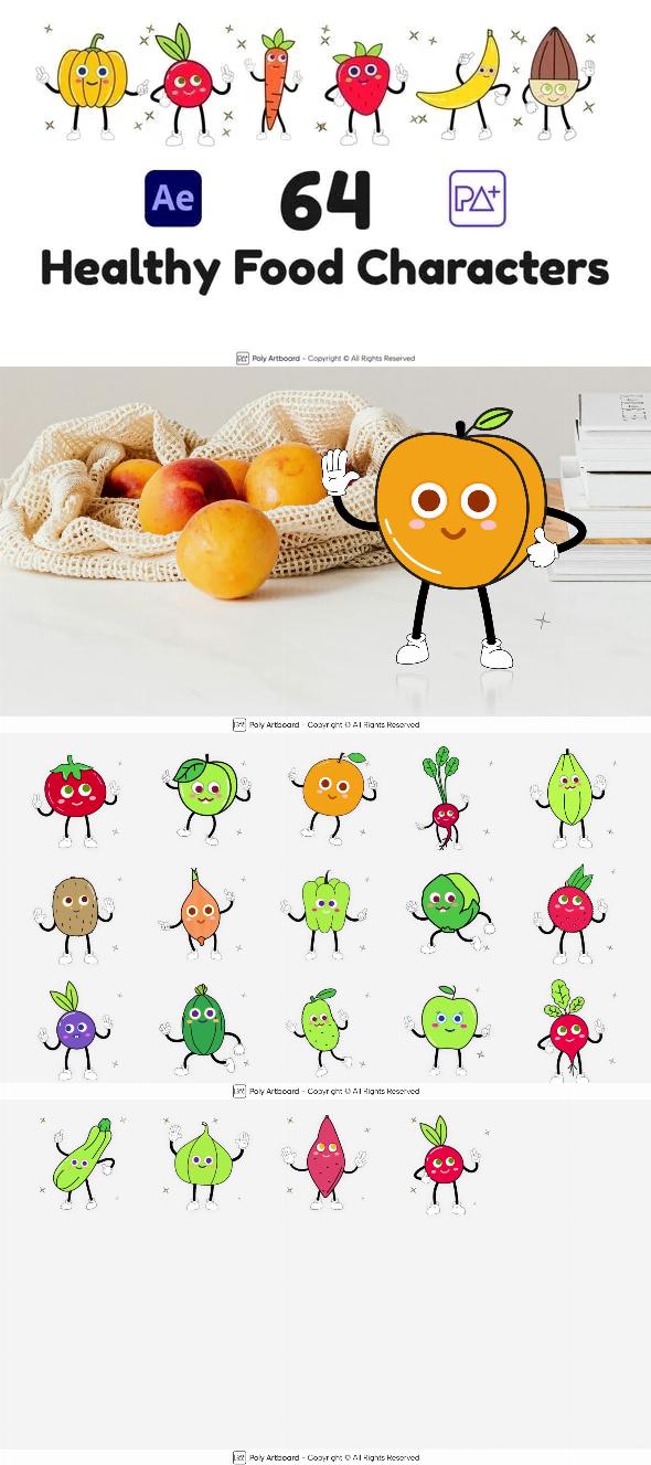 Healthy Food Characters For After Effects 52038070 Videohive