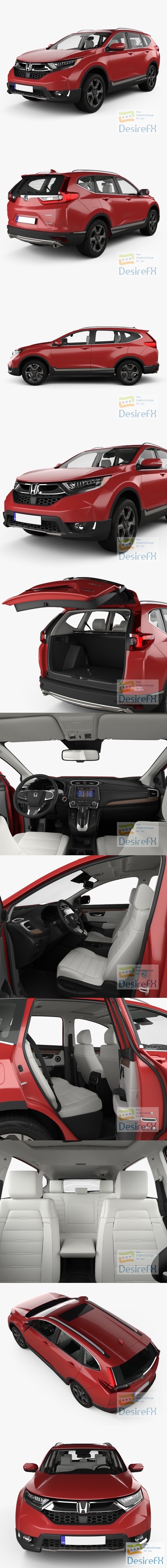 Honda CR-V Touring with HQ interior 2017 3D Model