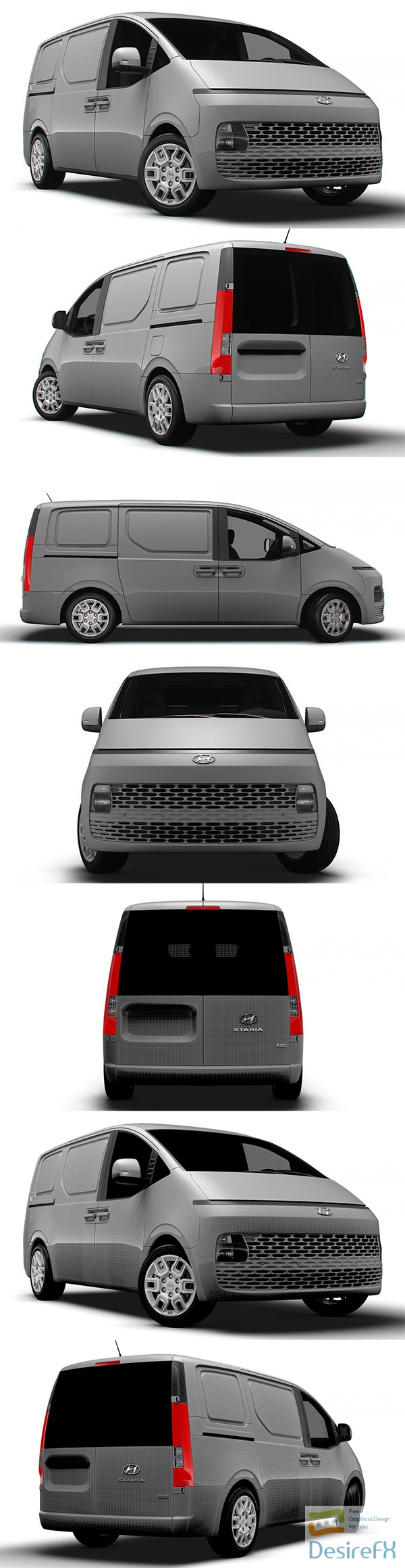 Hyundai Staria Panel Van 2024 3D Model