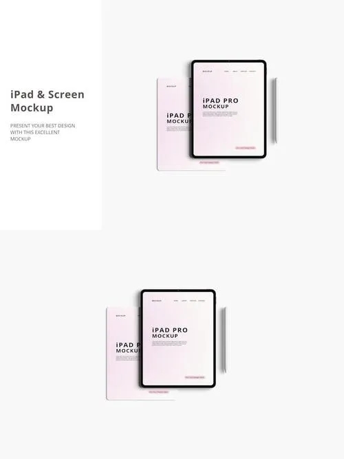 iPad and Screen Mockup