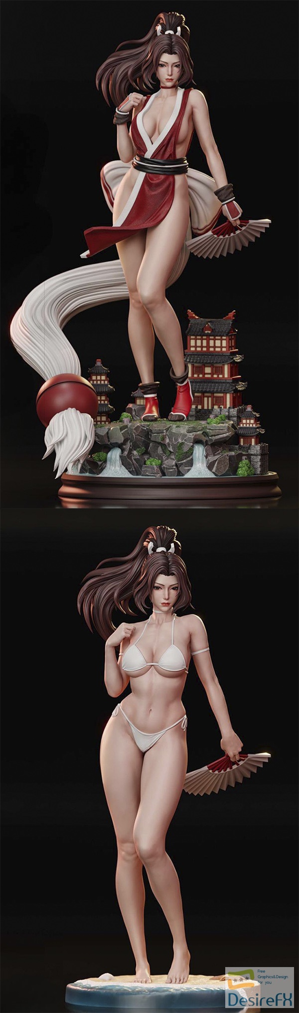 Mai Shiranu Sculpture and Bikini – 3D Print