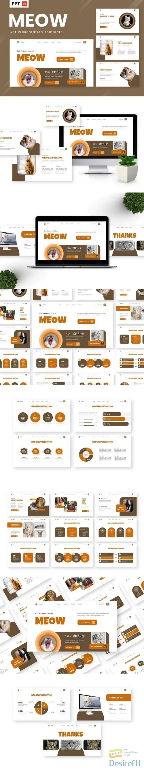 Meow - Cat Powerpoint Templates