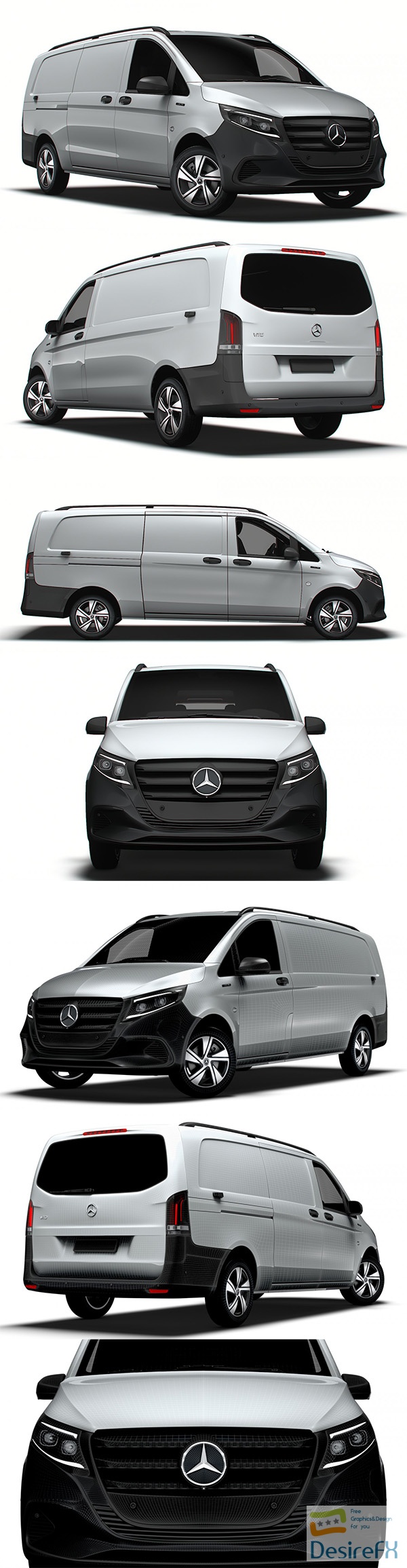 Mercedes Benz eVito Panel Van L3 2024 3D Model