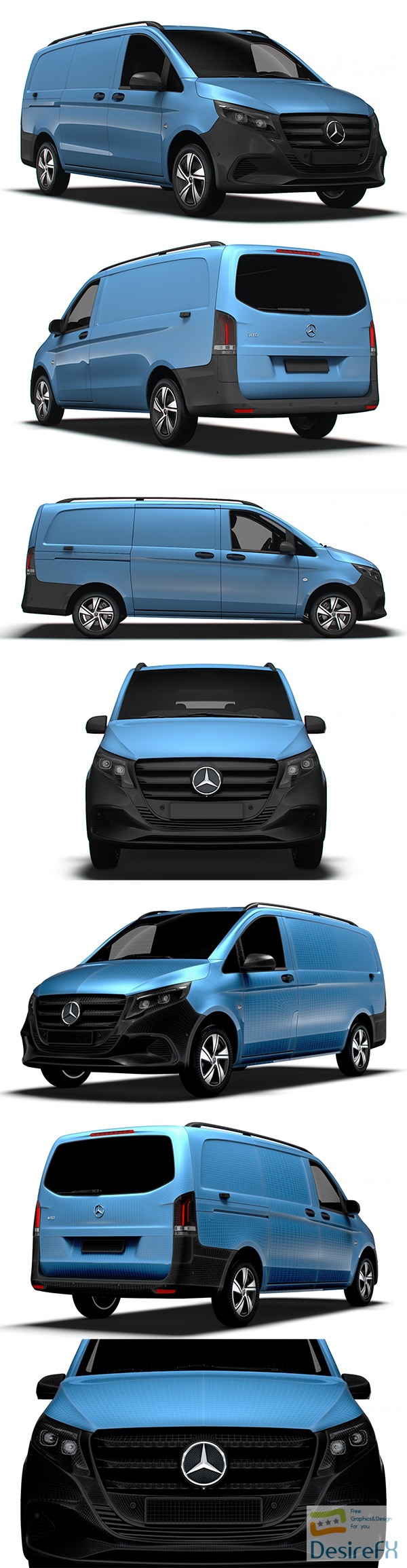 Mercedes Benz Vito Panel Van L2 2024 3D Model