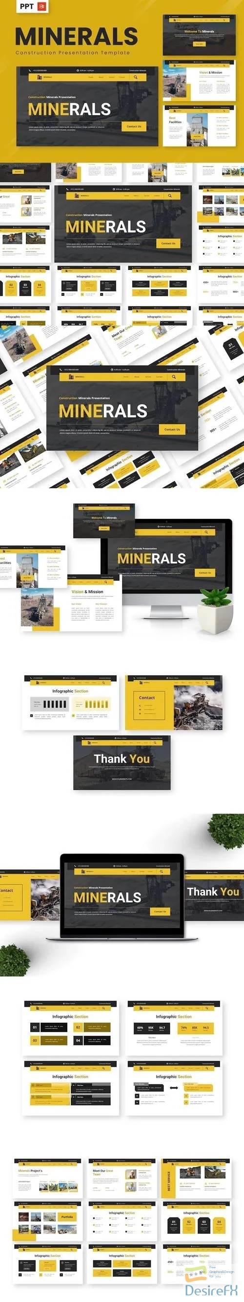 Minerals - Construction Powerpoint Templates