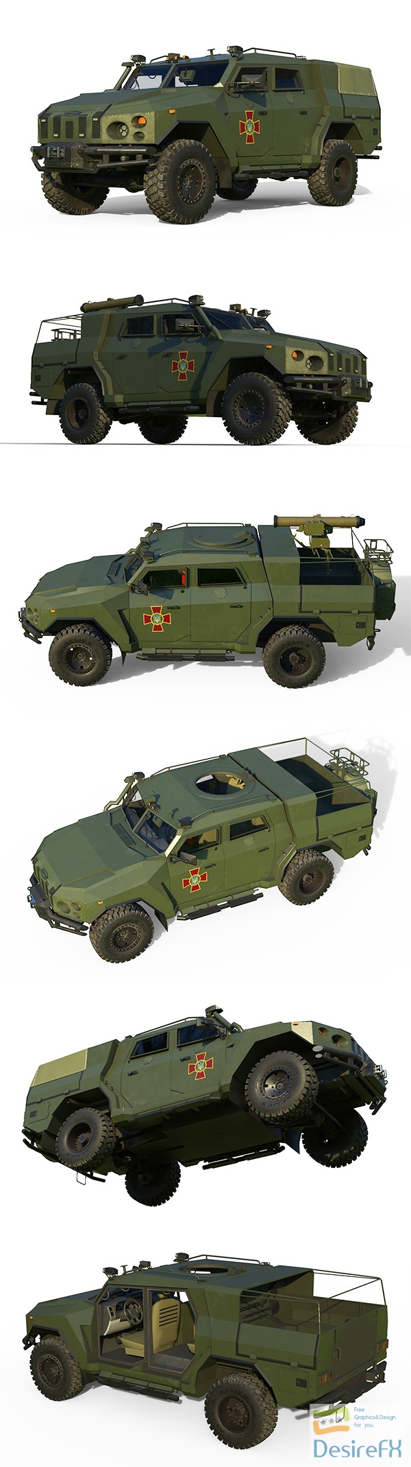 Novator Light Armored Vehicle Stugna P 3D Model