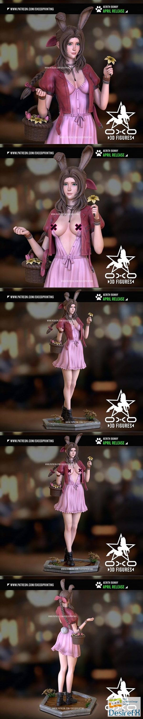 OXO3D – Aerith Bunny – 3D Print