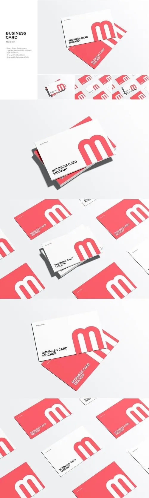 Perspective Business Card Mockup