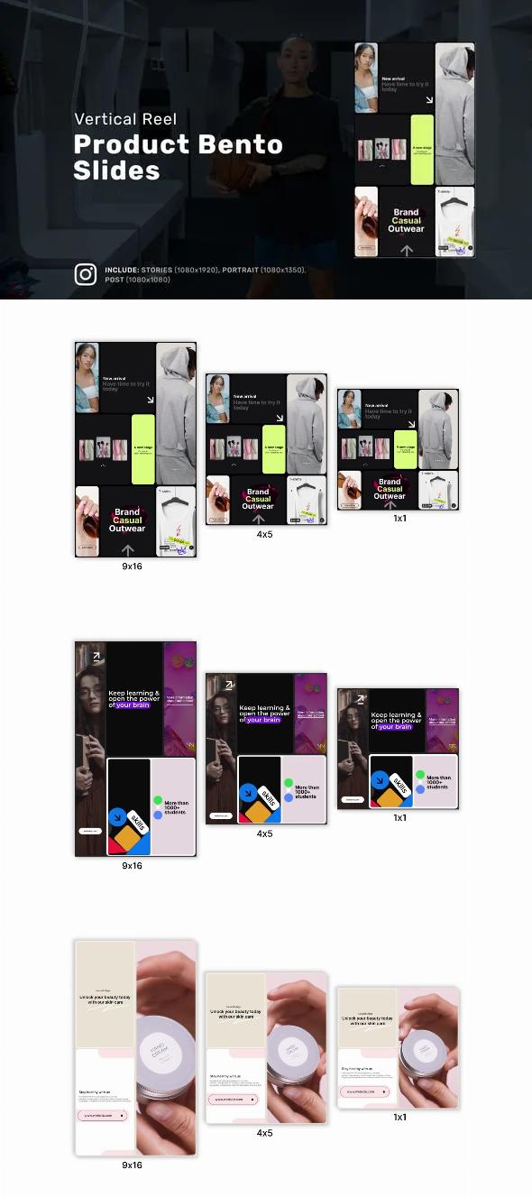 Product Bento Slides Vertical Reel 52056383 Videohive