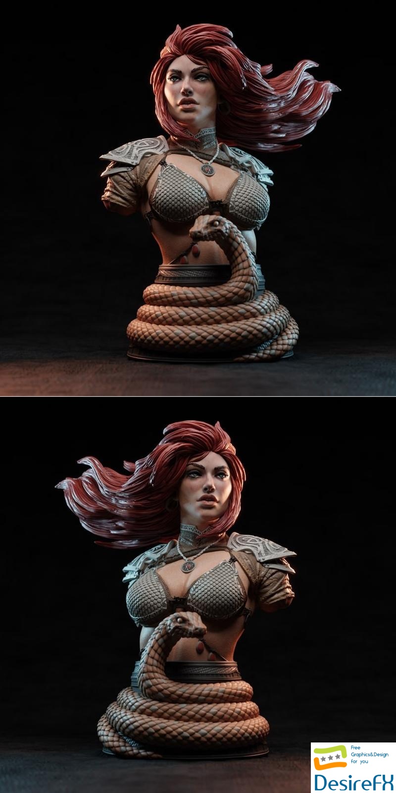 Red Sonja Bust 3D Print