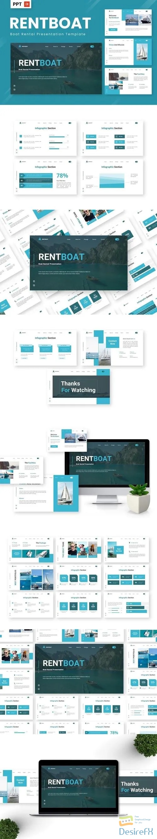 Rentboat - Boat Rental Powerpoint Templates