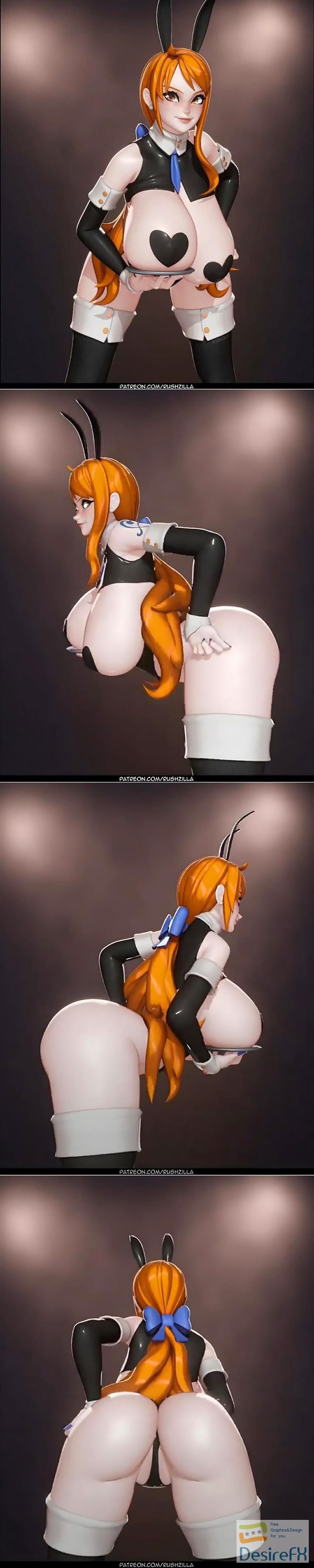 Rushzilla – Bunny Suit Nami – 3D Print