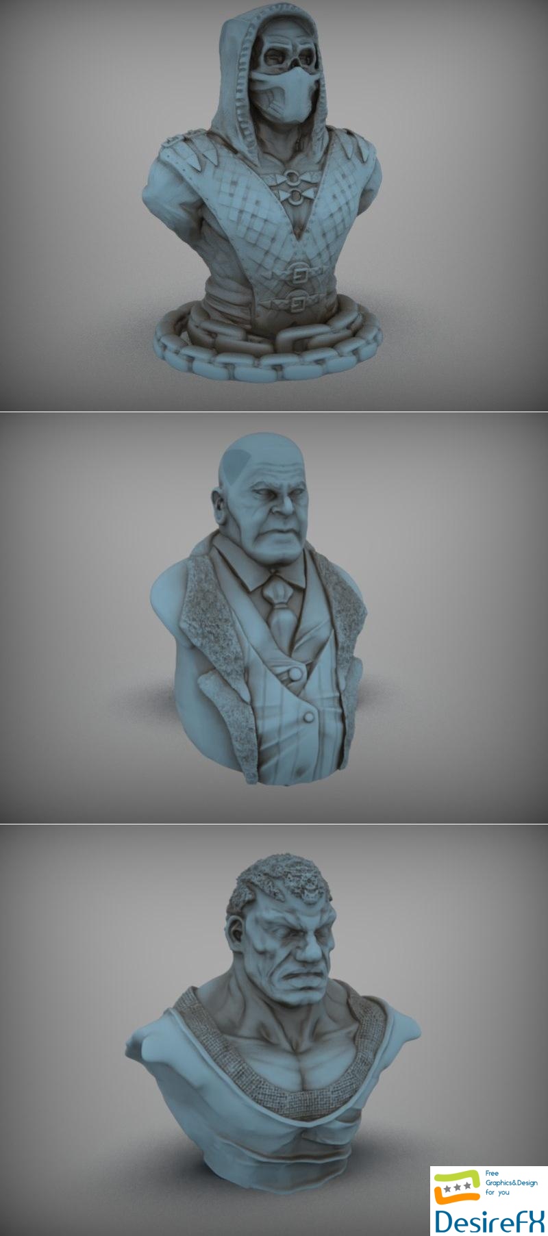 Scorpion and Kingpin and Balrog 3D Print