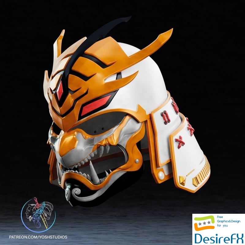 Sengoku Lord Draken Helmet 3D Print