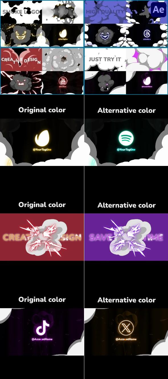 Smoke Face Logo Pack | After Effects 51990306 Videohive