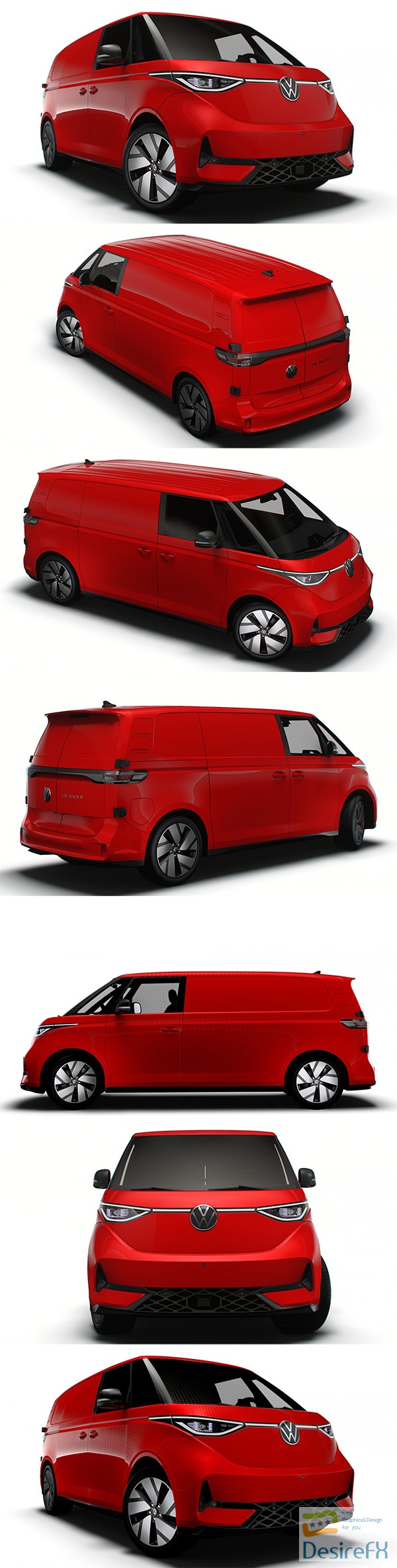VW ID Buzz Cargo LWB GTX 2024 3D Model