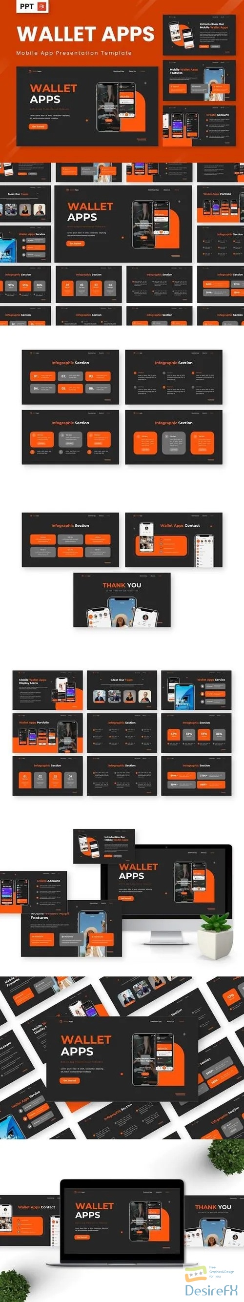 Wallet Apps - Mobile App Powerpoint Templates