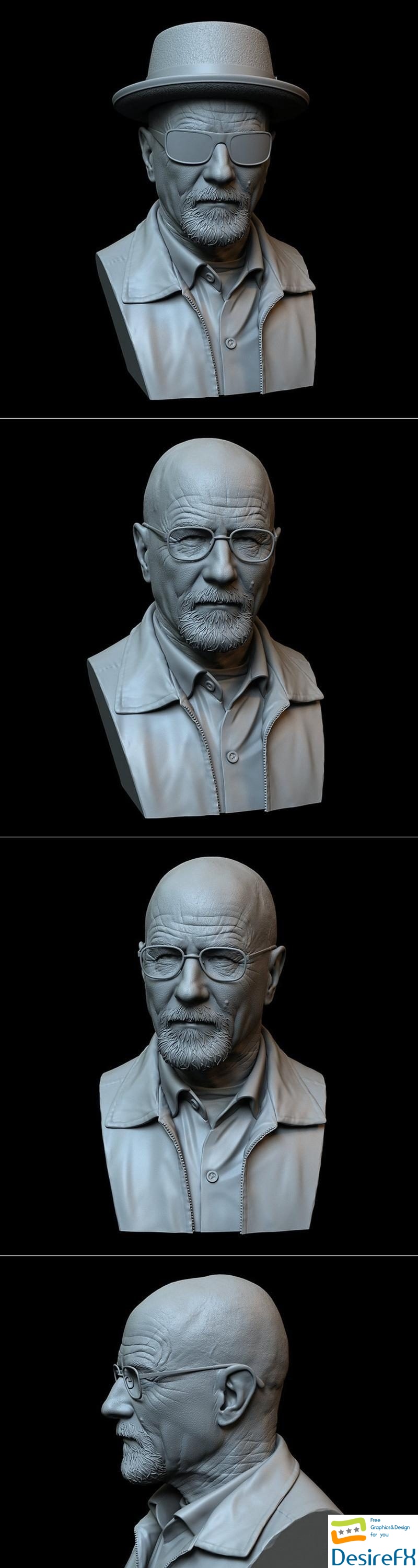 Walter White aka Heisenberg 3D Print