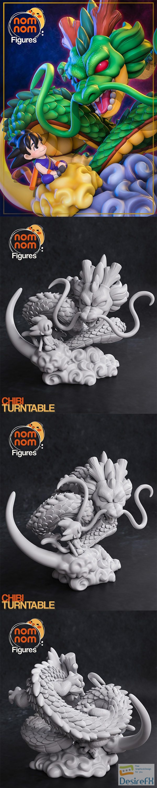 Nomnom Figures – Chibi Shenron – Dragon Ball – 3D Print