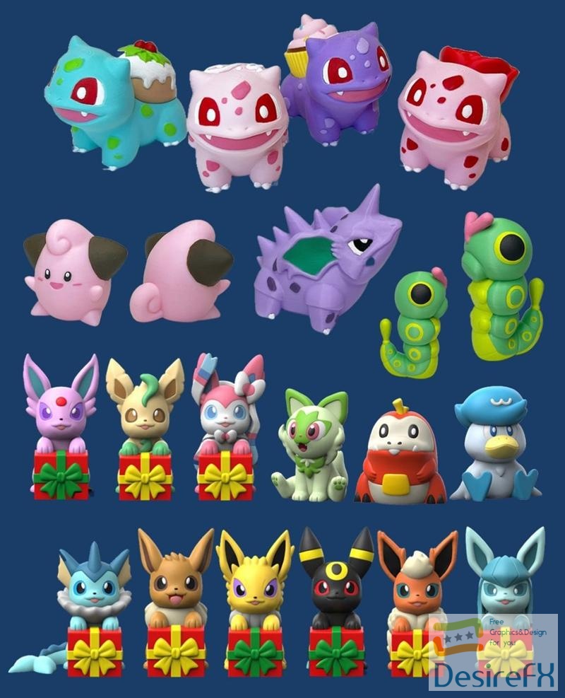 Download Pokemon Pack December 2023 3d Print Desirefx Com